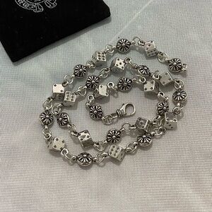 Chrome Hearts Sterling Silver Men's Dice Necklace
